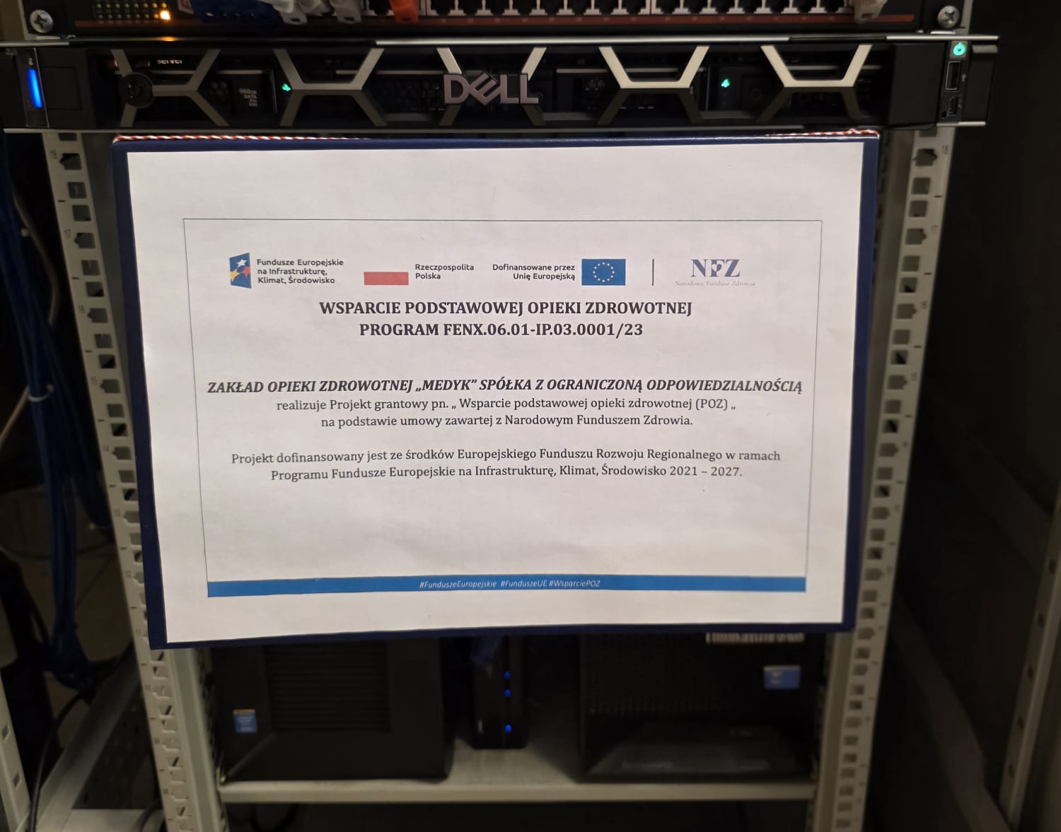  SERWER DO ARCHIWIZACJI BAZY DANYCH OPROGRAMOWANIA DO OBSŁUGI PORADNI ORAZ ARCHIWIZACJI DOKUMENTACJI MEDYCZNEJ, SKAN&Oacute;W DOKUMENT&Oacute;W DOŁĄCZANYCH DO DOKUMENTACJI. 